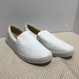 Frye Ivy Women's All White Leather Round Toe Slip On Sneakers Size 8.5M